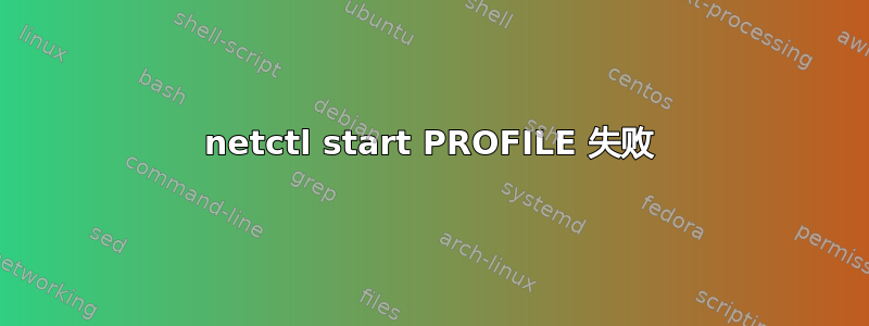 netctl start PROFILE 失败