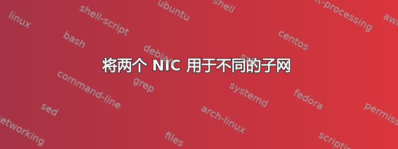 将两个 NIC 用于不同的子网