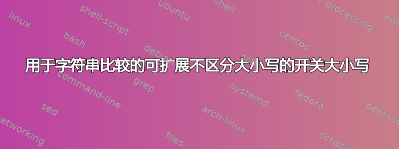 用于字符串比较的可扩展不区分大小写的开关大小写