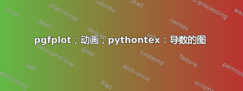 pgfplot；动画；pythontex：导数的图