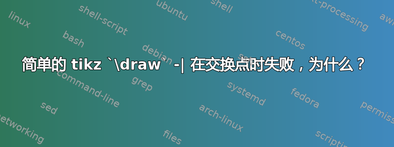 简单的 tikz `\draw` -| 在交换点时失败，为什么？