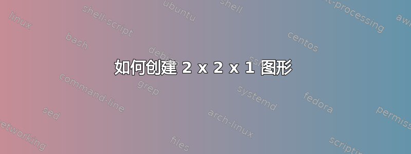 如何创建 2 x 2 x 1 图形