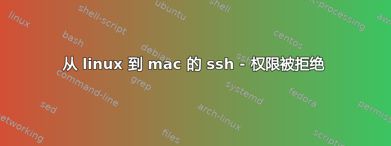 从 linux 到 mac 的 ssh - 权限被拒绝