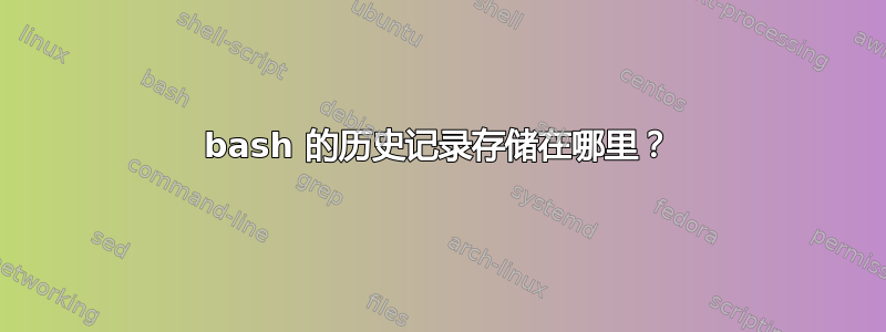 bash 的历史记录存储在哪里？