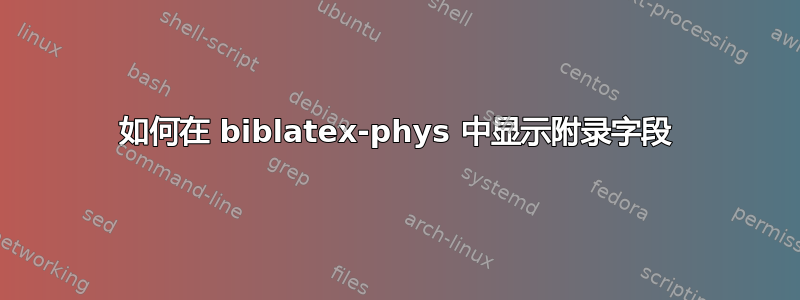 如何在 biblatex-phys 中显示附录字段