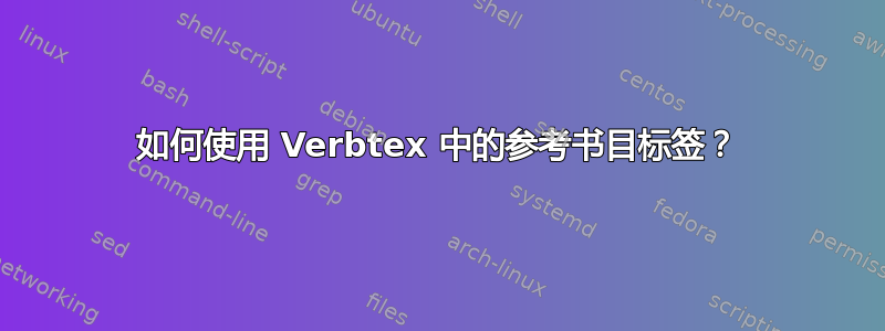 如何使用 Verbtex 中的参考书目标签？