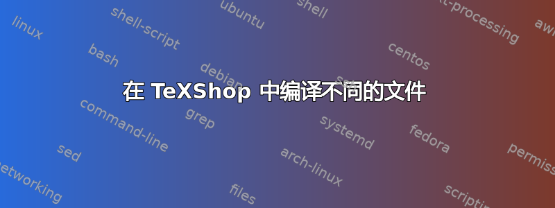 在 TeXShop 中编译不同的文件