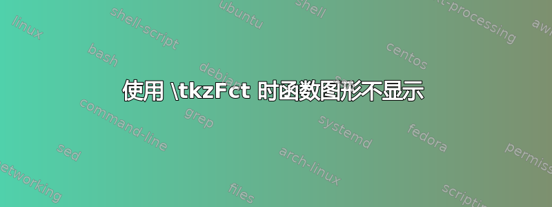 使用 \tkzFct 时函数图形不显示