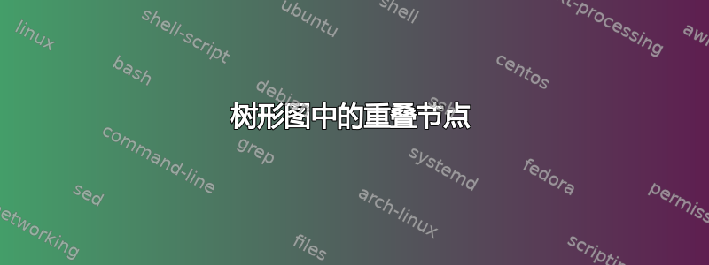 树形图中的重叠节点