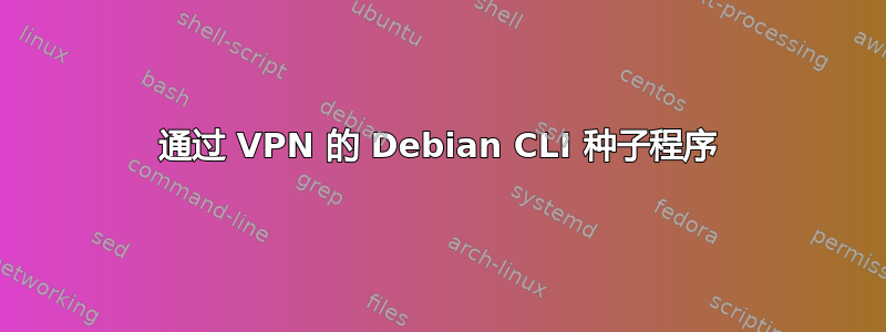 通过 VPN 的 Debian CLI 种子程序