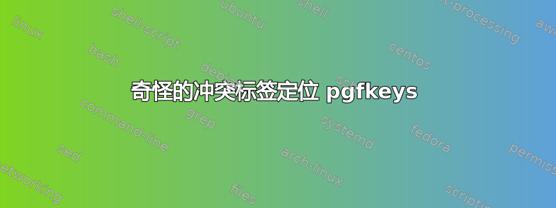 奇怪的冲突标签定位 pgfkeys