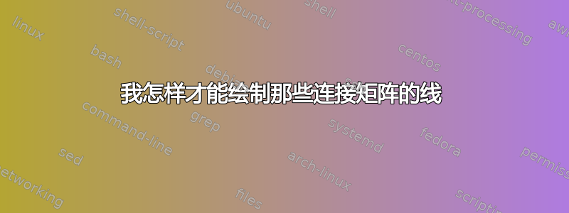 我怎样才能绘制那些连接矩阵的线