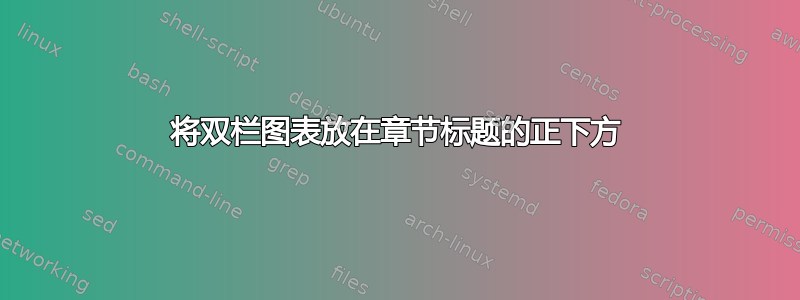 将双栏图表放在章节标题的正下方