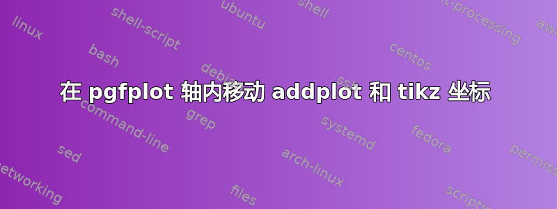 在 pgfplot 轴内移动 addplot 和 tikz 坐标