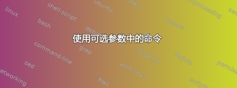 使用可选参数中的命令