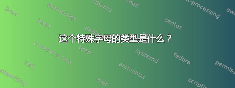 这个特殊字母的类型是什么？