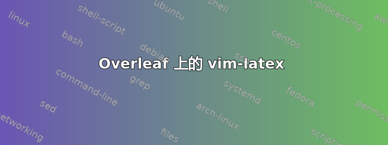 Overleaf 上的 vim-latex