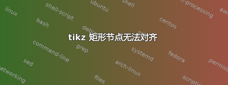 tikz 矩形节点无法对齐