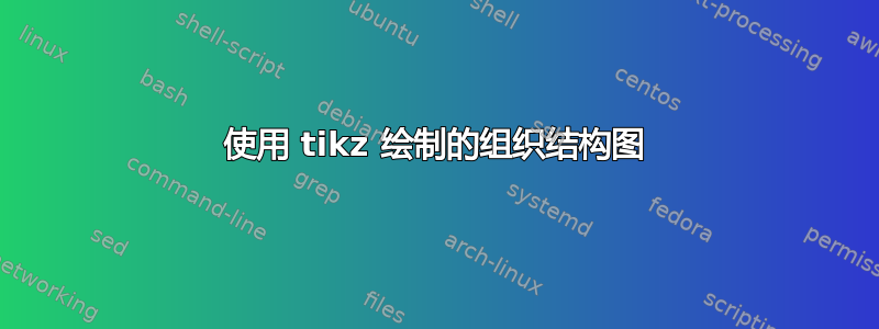 使用 tikz 绘制的组织结构图