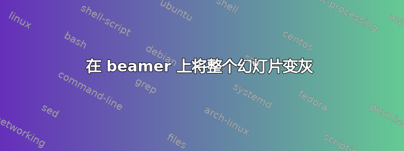 在 beamer 上将整个幻灯片变灰