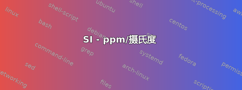 SI - ppm/摄氏度