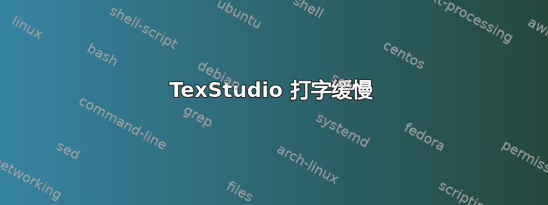 TexStudio 打字缓慢