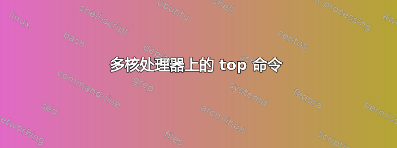 多核处理器上的 top 命令