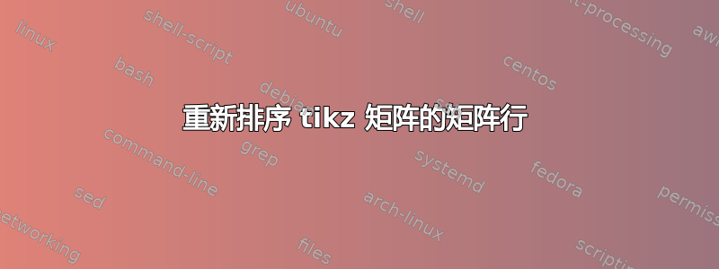 重新排序 tikz 矩阵的矩阵行