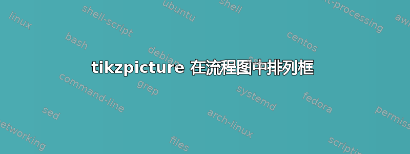 tikzpicture 在流程图中排列框