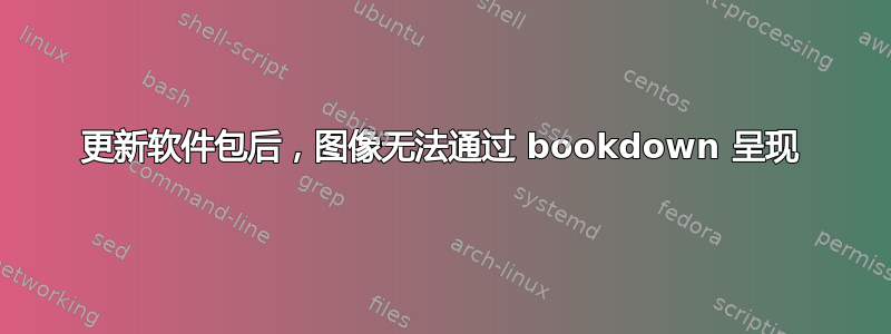 更新软件包后，图像无法通过 bookdown 呈现