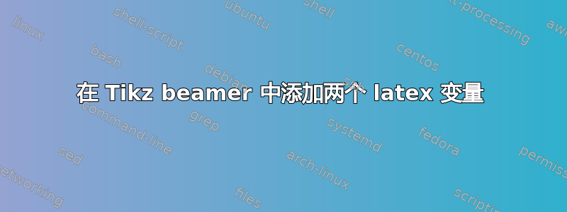 在 Tikz beamer 中添加两个 latex 变量