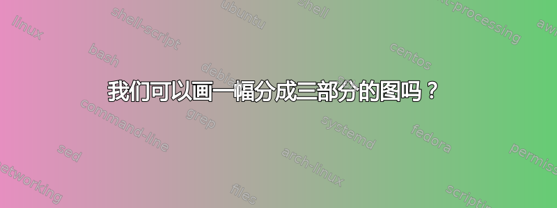 我们可以画一幅分成三部分的图吗？