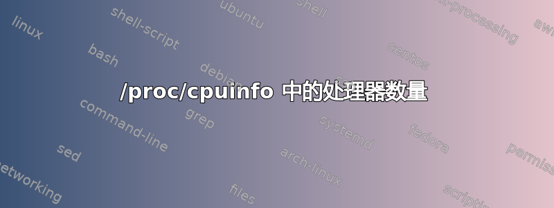 /proc/cpuinfo 中的处理器数量