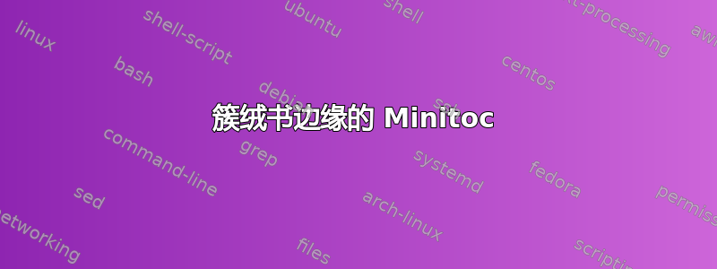 簇绒书边缘的 Minitoc