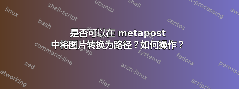 是否可以在 metapost 中将图片转换为路径？如何操作？