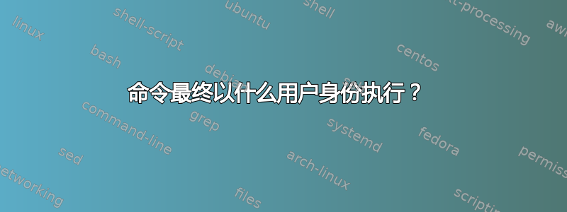 命令最终以什么用户身份执行？ 