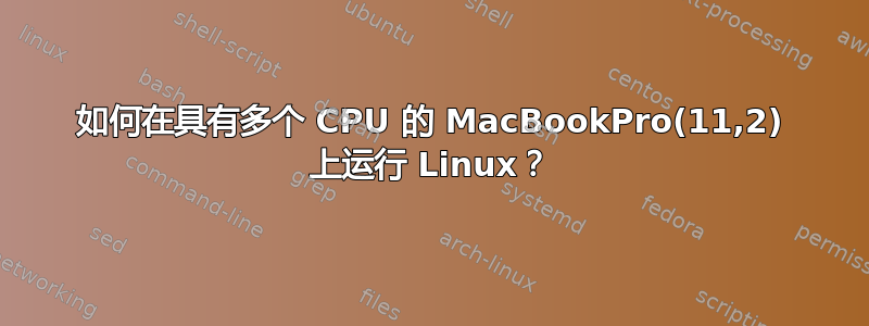 如何在具有多个 CPU 的 MacBookPro(11,2) 上运行 Linux？