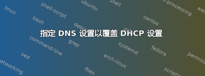 指定 DNS 设置以覆盖 DHCP 设置