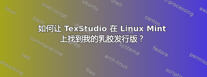 如何让 TexStudio 在 Linux Mint 上找到我的乳胶发行版？