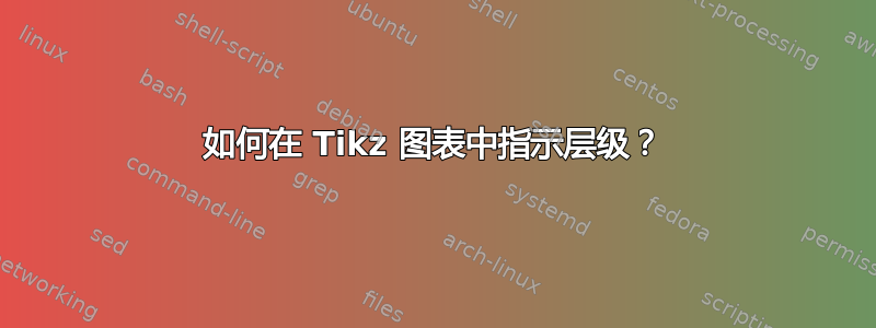 如何在 Tikz 图表中指示层级？