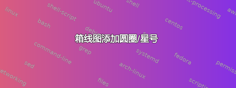 箱线图添加圆圈/星号