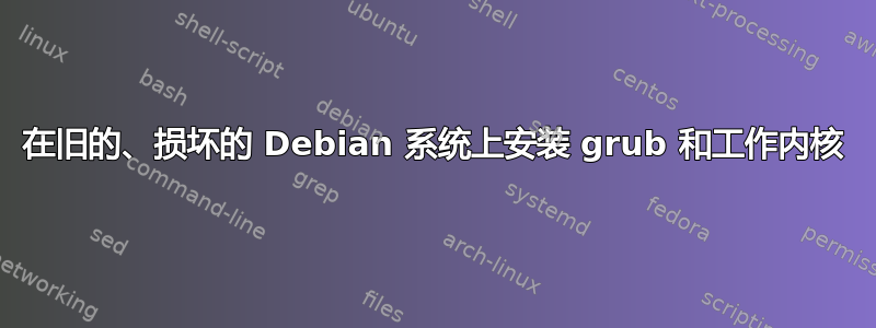 在旧的、损坏的 Debian 系统上安装 grub 和工作内核