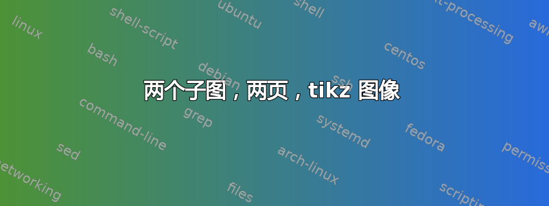 两个子图，两页，tikz 图像