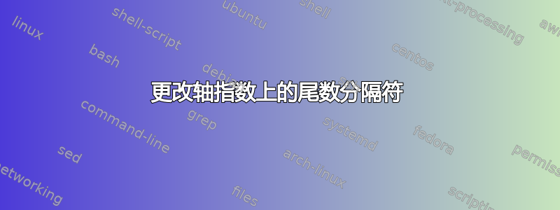 更改轴指数上的尾数分隔符