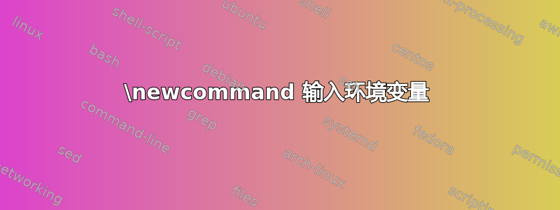 \newcommand 输入环境变量