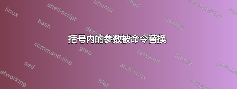 括号内的参数被命令替换