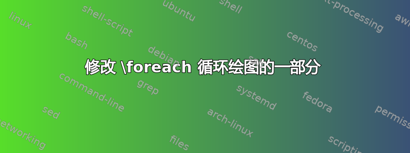 修改 \foreach 循环绘图的一部分