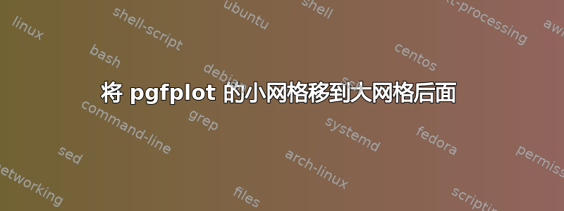 将 pgfplot 的小网格移到大网格后面