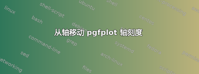 从轴移动 pgfplot 轴刻度