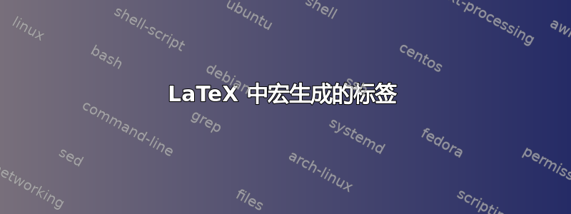 LaTeX 中宏生成的标签